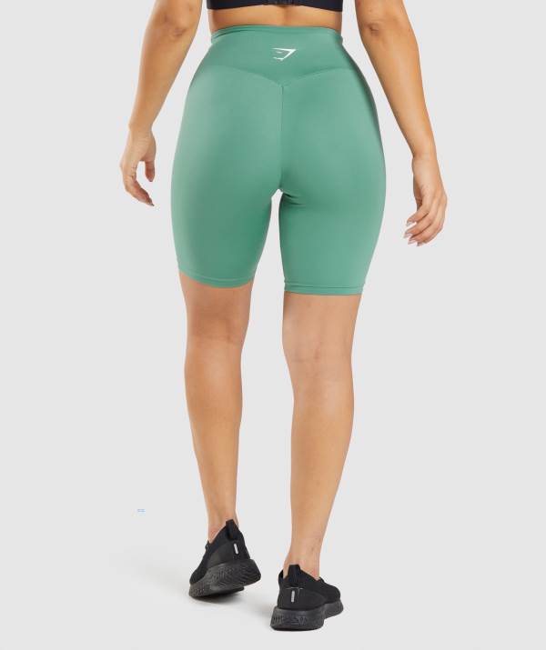 Damske Šortky Gymshark Training Cycling Tmavo Zelene Zelene | NO9351862